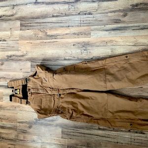 Berne Overalls Men Medium Regular Insulated Brown Bib Work Pants B415BD